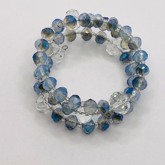 Bracelet Crystal Beads Wrap Memory Wire Artisan - Picture 6 of 8